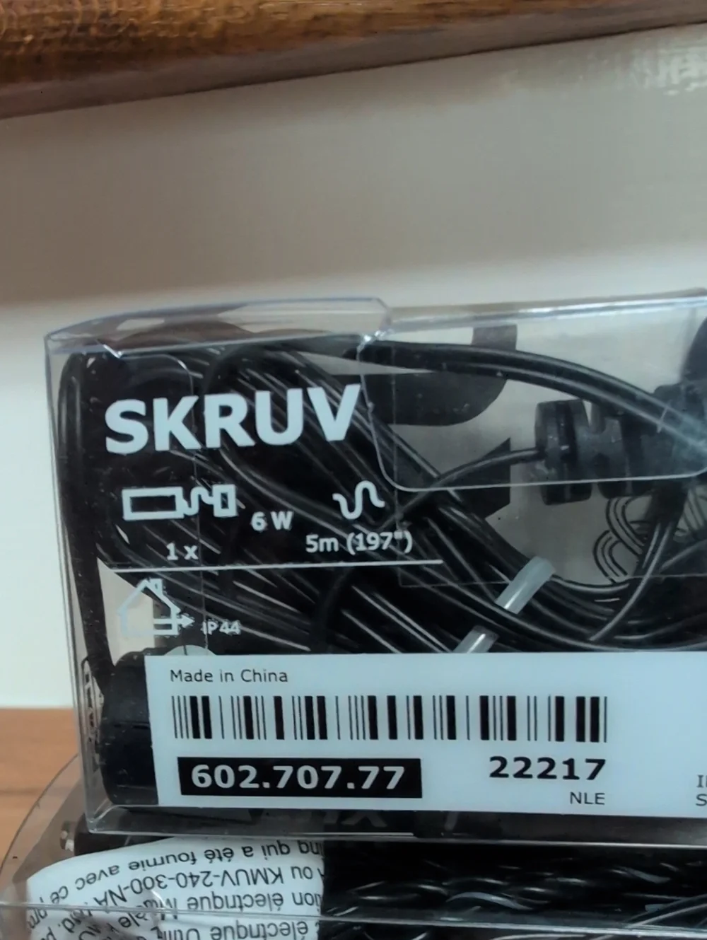 NWT IKEA SKRUV Black String Lights